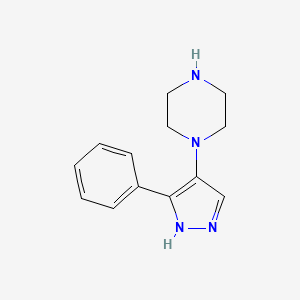1-(3-phenyl-1H-pyrazol-4-yl)piperazine