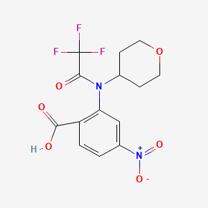 4-Nitro-2-[(tetrahydro-pyran-4-yl)-(2,2,2-trifluoro-acetyl)-amino]-benzoic acid