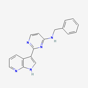 molecular formula C18H15N5 B8282106 benzyl[2-(1H-pyrrolo[2,3-b]pyridin-3-yl)pyrimidin-4-yl]amine 