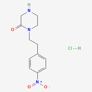 1-[2-(4-Nitrophenyl)ethyl]piperazin-2-one hydrochloride