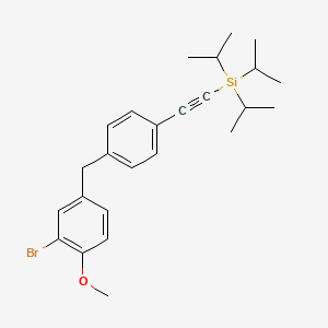 [4-(3-Bromo-4-methoxy-benzyl)-phenylethynyl]-triisopropyl-silane