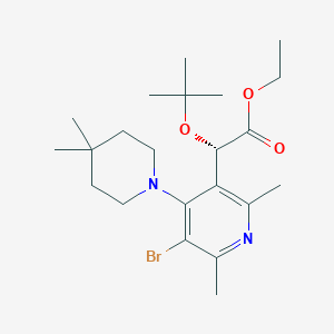 Ethyl (S)-2-(5-bromo-4-(4,4-dimethylpiperidin-1-yl)-2,6-dimethylpyridin-3-yl)-2-(tert-butoxy)acetate