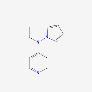 molecular formula C11H13N3 B8282159 N-ethyl-N-(1H-pyrrol-1-yl)-4-pyridinamine 