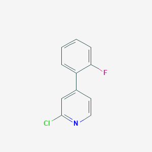 molecular formula C11H7ClFN B8282271 2-Chloro-4-(2-fluorophenyl)pyridine 