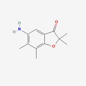5-Amino-2,2,6,7-tetramethyl-1-benzofuran-3(2H)-one