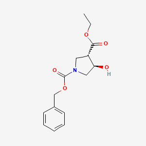 (3S,4R)-1-Benzyl 3-ethyl 4-hydroxypyrrolidine-1,3-dicarboxylate