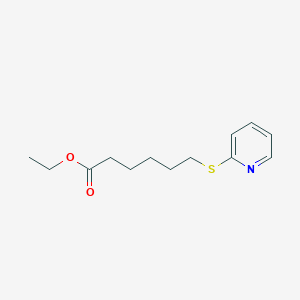 molecular formula C13H19NO2S B8282287 Ethyl 6-(2-pyridylthio)caproate 