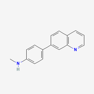 molecular formula C16H14N2 B8282294 N-Methyl-4-(quinolin-7-yl)aniline 