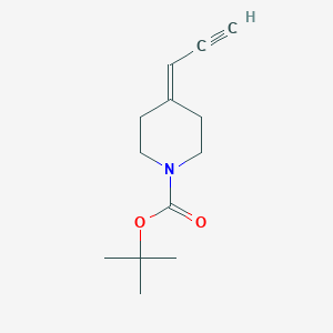 molecular formula C13H19NO2 B8282317 tert-Butyl 4-(prop-2-yn-1-ylidene)piperidine-1-carboxylate 