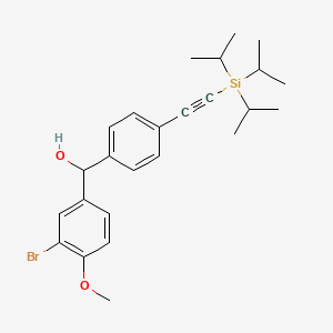(3-Bromo-4-methoxy-phenyl)-{4-[(triisopropylsilyl)-ethynyl]-phenyl}-methanol