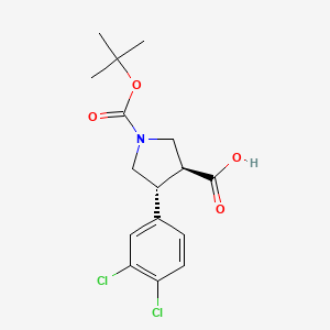(3S,4R)-1-(tert-butoxycarbonyl)-4-(3,4-dichlorophenyl)pyrrolidine-3-carboxylic acid