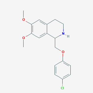 1-(4-Chlorophenoxy)methyl-6,7-dimethoxy-1,2,3,4-tetrahydroisoquinoline