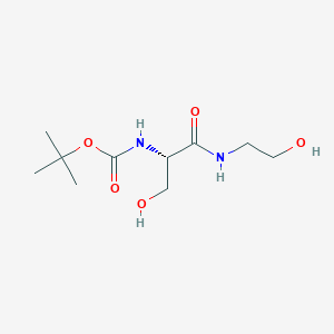 molecular formula C10H20N2O5 B8282391 N-(N-Boc-L-SERYL)-2-AMINOETHANOL 