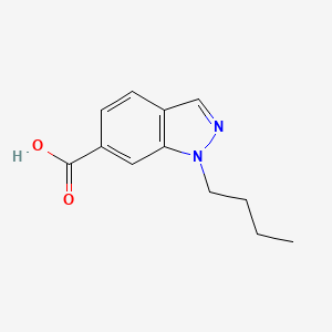 molecular formula C12H14N2O2 B8282398 1-butyl-1H-indazole-6-carboxylic acid 
