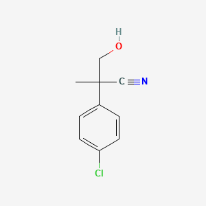 molecular formula C10H10ClNO B8282408 2-Cyano-2-(4-chlorophenyl)propan-1-ol 