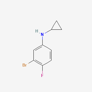 molecular formula C9H9BrFN B8282412 N-cyclopropyl-3-bromo-4-fluoroaniline 