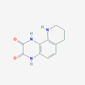 molecular formula C11H11N3O2 B8282431 1,4,7,8,9,10-Hexahydro-pyrido[2,3-f]quinoxaline-2,3-dione 