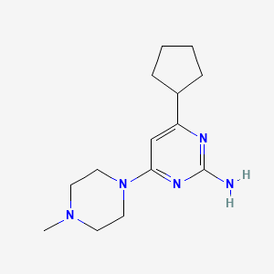 4-Cyclopentyl-6-(4-methylpiperazin-1-yl)pyrimidin-2-amine