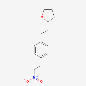 molecular formula C14H19NO3 B8282452 4-(2-(Tetrahydrofuran-2-yl)-ethyl)-(2-nitro-ethyl)-benzene 