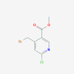 molecular formula C8H7BrClNO2 B8282472 Methyl 4-(bromomethyl)-6-chloronicotinate 