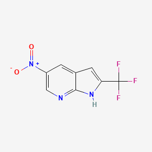 1H-Pyrrolo[2,3-b]pyridine, 5-nitro-2-(trifluoromethyl)-