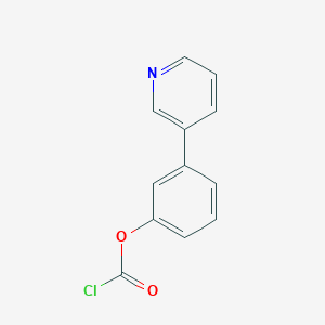 molecular formula C12H8ClNO2 B8282537 3-Pyridin-3-yl-phenyl chloroformate 