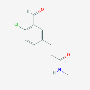 3-(4-Chloro-3-formyl-phenyl)-N-methyl-propionamide