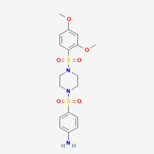 1-[(p-Aminophenyl)sulfonyl]-4-[(2,4-dimethoxyphenyl)sulfonyl]piperazine