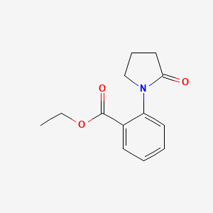 molecular formula C13H15NO3 B8282598 Ethyl 2-(2-oxopyrrolidin-1-yl)benzoate 