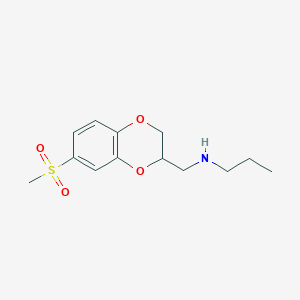 N-{[7-(Methylsulfonyl)-2,3-dihydro-1,4-benzodioxin-2-YL]methyl}-propan-1-amine