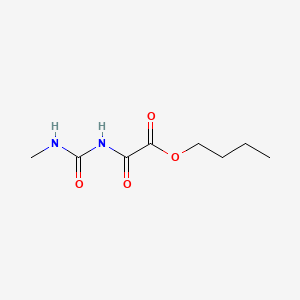 molecular formula C8H14N2O4 B8282693 Acetic acid, (((methylamino)carbonyl)amino)oxo-, butyl ester CAS No. 105934-78-9