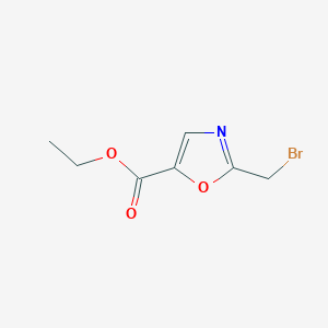 molecular formula C7H8BrNO3 B8282833 Ethyl 2-(bromomethyl)oxazole-5-carboxylate 