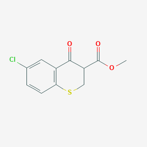 molecular formula C11H9ClO3S B8283048 Methyl 6-chloro-4-oxothiochroman-3-carboxylate 