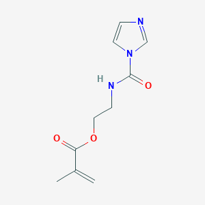 molecular formula C10H13N3O3 B8283223 2-Methyl-acrylic acid 2-[(imidazole-1-carbonyl)-amino]-ethyl ester 