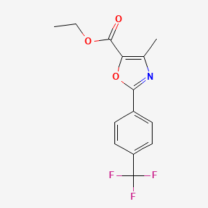 4-Methyl-2-(4-trifluoromethyl-phenyl)-oxazole-5-carboxylic acid ethyl ester