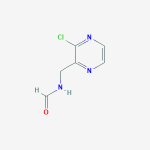 molecular formula C6H6ClN3O B8283249 N-((3-chloropyrazin-2-yl)methyl)formamide 