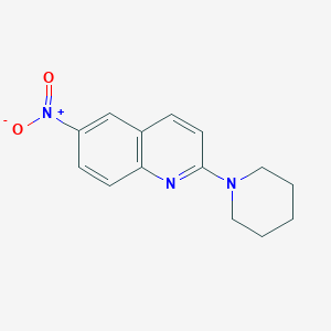 molecular formula C14H15N3O2 B8283943 6-Nitro-2-piperidin-1-ylquinoline 