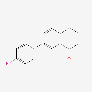 molecular formula C16H13FO B8284009 7-(4-Fluorophenyl)-1-tetralone 