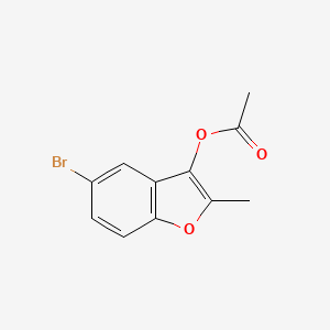 molecular formula C11H9BrO3 B8284299 (5-bromo-2-methyl-1-benzofuran-3-yl) acetate 