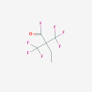 molecular formula C6H5F7O B082846 2,2-Bis(trifluoromethyl)butanoyl fluoride CAS No. 14316-81-5