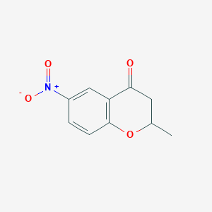molecular formula C10H9NO4 B8284716 2-Methyl-6-nitrochroman-4-one 