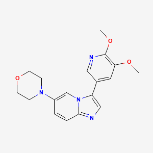 3-(5,6-Dimethoxy-3-pyridinyl)-6-(4-morpholinyl)imidazo[1,2-a]pyridine