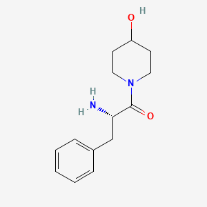 B8284908 (2S)-2-Amino-1-(4-hydroxy-1-piperidinyl)-3-phenyl-1-propanone CAS No. 186432-21-3