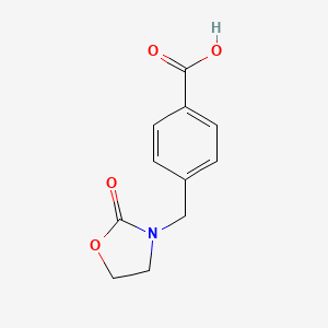 molecular formula C11H11NO4 B8284959 4-(2-Oxooxazolidin-3-ylmethyl)benzoic acid 