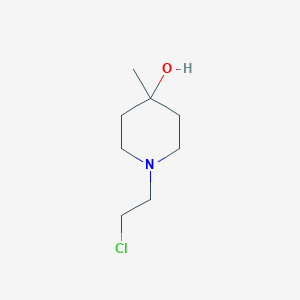 molecular formula C8H16ClNO B8284995 1-(2-Chloroethyl)-4-methylpiperidin-4-ol 