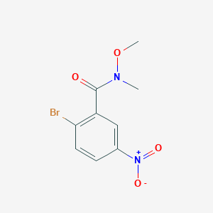 molecular formula C9H9BrN2O4 B8285014 N-methoxy-N-methyl-2-bromo-5-nitrobenzamide 