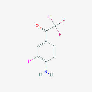 molecular formula C8H5F3INO B8285047 Ethanone, 1-(4-amino-3-iodophenyl)-2,2,2-trifluoro- 