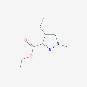 molecular formula C9H14N2O2 B8285086 ethyl 4-ethyl-1-methyl-1H-pyrazole-3-carboxylate 