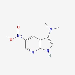 molecular formula C9H10N4O2 B8285156 N,N-dimethyl-5-nitro-1H-pyrrolo[2,3-b]pyridin-3-amine 