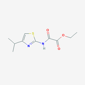 molecular formula C10H14N2O3S B8285164 Ethyl 4-(2-propyl)thiazol-2-ylcarbamoylcarboxylate 